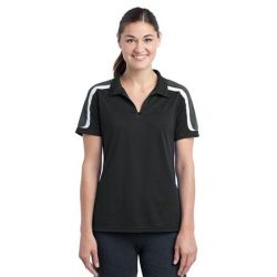 Sport-Tek ®  Ladies Tricolor Shoulder Micropique Sport-Wick ®  Polo. LST658
